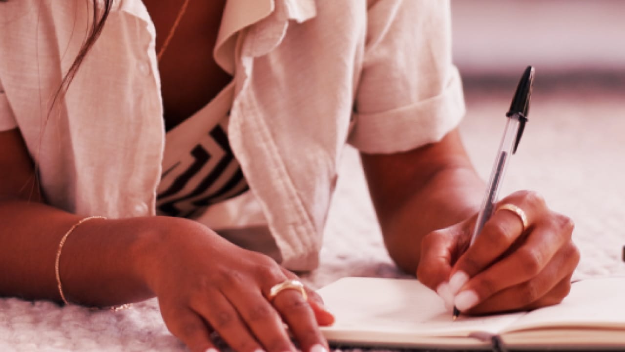 Girl writing